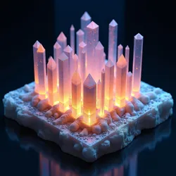 A functional harmonic crystal array demonstrating perfect phase alignment during energy transmission