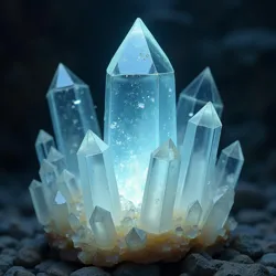 Natural etheric quartz formation in a void chamber