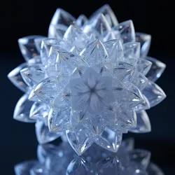 Complex crystalline structure displaying harmonic patterns