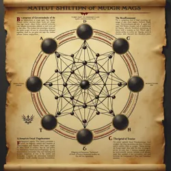 A theoretical model showing the interaction between magical energy and null fields as described by the First Law of Null Thaumaturgy