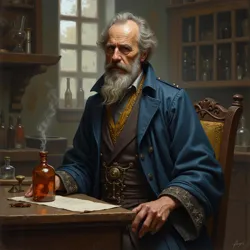 Portrait of Temprin in his laboratory