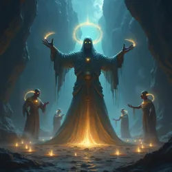 A void attendant performing ritual duties