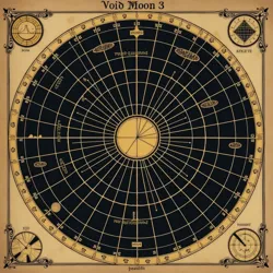 Ancient astronomical chart showing void moon path