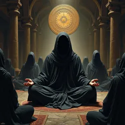 Members of the Order performing their traditional evening void meditation ritual