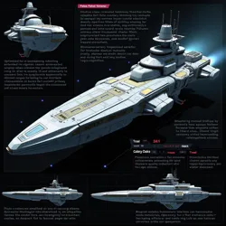 Illustrates the Gladius-class corvette's weaponry, including forward heavy plasmic canons and dorsal spine mounted shard and Bier impaler canons.