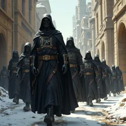 An Inquisitor leads a patrol through the streets of [Hebhastun](/wiki/wars-of-the-cosmos-1/hebhastun), accompanied by a cadre of [Interrogators](/wiki/wars-of-the-cosmos-1/interrogators)