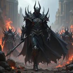 A major aberration commander of the Wrath Bearers leading an assault on an Elysian stronghold image