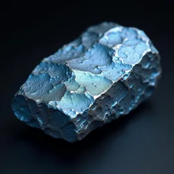 A freshly forged ingot of Nyrosul displaying its characteristic blue-silver sheen