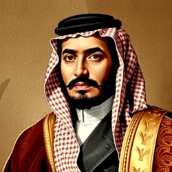 A portrait of Sultan Ahmed Al-Farsi in traditional attire