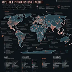 A data visualization showing the progression of communications blackouts during the Three Dark Months