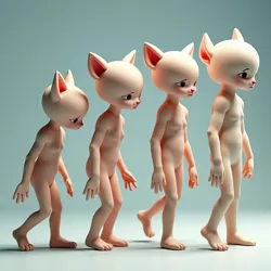 Computer simulation showing projected evolution of synthetic cuteness complexity over the next decade