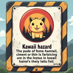 Official hazard signage developed by the [Committee for Cute Safety](#) warning of potential anomnomnomaly risk zones